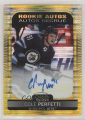 Cole Perfetti [Seismic Gold] #R-CP Hockey Cards 2021 O-Pee-Chee Rookie Autographs Prices