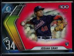 Josiah Gray [Red] #18 Baseball Cards 2022 Bowman Prices