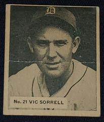 Vic Sorrell #21 Baseball Cards 1936 World Wide Gum Prices