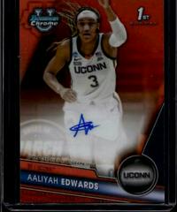 Aaliyah Edwards [Orange] #BCPA-AE Basketball Cards 2023 Bowman Chrome University Prospects Autographs Prices
