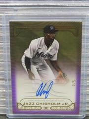 Jazz Chisholm Jr. [Purple] #DIA-JC Baseball Cards 2023 Topps Definitive Defining Images Autograph Collection Prices