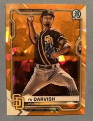 Yu Darvish [Orange] #16 Baseball Cards 2021 Bowman Chrome Sapphire Prices