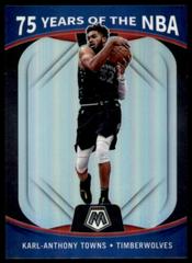 Karl Anthony Towns Basketball Cards 2021 Panini Mosaic 75 Years of the NBA Prices