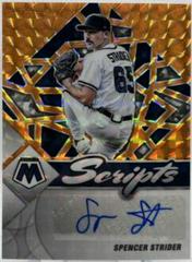 Spencer Strider [Orange] #SC-SS Baseball Cards 2022 Panini Mosaic Scripts Autographs Prices