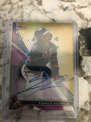 Ronald Acuna Jr. [Gold Refractor] #FA-RAJ Baseball Cards 2021 Topps Finest Autographs Prices
