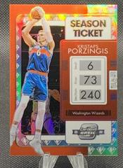 Kristaps Porzingis [75th Anniversary] Basketball Cards 2021 Panini Contenders Optic Prices