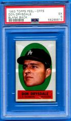Don Drysdale [Blank Back] Baseball Cards 1963 Topps Peel Offs Prices