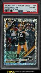 Aaron Rodgers [White Sparkle] #37 Football Cards 2019 Donruss Optic Prices