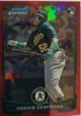 Yoenis Cespedes [Red Refractor] #4 Baseball Cards 2012 Bowman Chrome Draft Prices