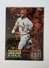 Albert Pujols [Black] #22GH-21 Baseball Cards 2023 Topps 2022 Greatest Hits Prices