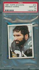 Franco Harris Football Cards 1981 Topps Stickers Prices