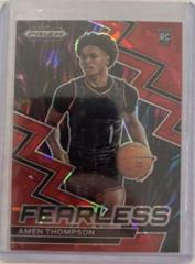 Amen Thompson [Red Ice] #11 Basketball Cards 2023 Panini Prizm Draft Picks Fearless Prices