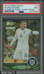 Wayne Rooney [Camo Prizm] #18 Soccer Cards 2015 Panini Select Ultimate Team Prices