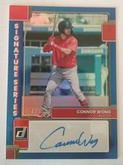Connor Wong [Blue] Baseball Cards 2022 Panini Donruss Signature Series Prices