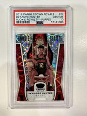 De'Andre Hunter [Purple] #27 Basketball Cards 2019 Panini Crown Royale Rookie Royalty Prices