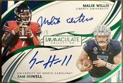 Malik Willis, Sam Howell [Emerald] Football Cards 2022 Panini Immaculate Collegiate Dual Autographs Prices
