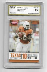 Vince Young #35 Football Cards 2006 Sage Aspire Prices
