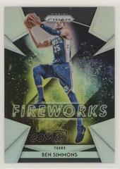 Ben Simmons [Silver Prizm] Basketball Cards 2018 Panini Prizm Fireworks Prices