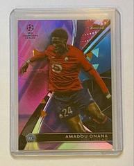 Amadou Onana [Purple, Pink Vaporwave] Soccer Cards 2021 Topps Finest UEFA Champions League Prices