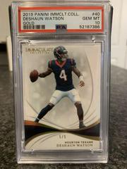 Deshaun Watson [Gold] #40 Football Cards 2019 Panini Immaculate Collection Prices
