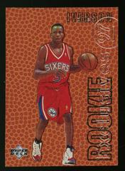 Allen Iverson [Sample] Basketball Cards 1996 Upper Deck Rookie Exclusives Prices
