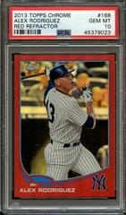 Alex Rodriguez [Red Refractor] #168 Baseball Cards 2013 Topps Chrome Prices