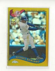 Alfonso Soriano [Gold Refractor] #95 Baseball Cards 2002 Topps Chrome Prices