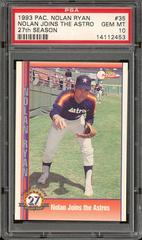 Nolan Joins the Astros #35 Baseball Cards 1993 Pacific Nolan Ryan 27th Season Prices