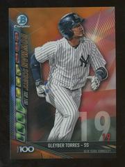 Gleyber Torres [Orange Refractor] Baseball Cards 2017 Bowman Scouts' Top 100 Prices