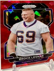 Brock Lesnar [Red Ice Prizm] Football Cards 2021 Panini Prizm Prices