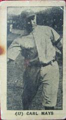 Carl Mays #17 Baseball Cards 1927 E210 York Caramel Type 1 Prices