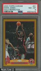 Eddie Jones [Gold Refractor] Basketball Cards 2003 Topps Chrome Prices