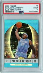 Carmelo Anthony [Blue Refractor] #1 Basketball Cards 2006 Finest Prices