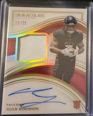 Bijan Robinson [Gold] #3 Football Cards 2023 Panini Immaculate Signature Patch Rookie Prices