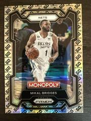 Mikal Bridges [Go] #10 Basketball Cards 2023 Panini Prizm Monopoly Prices