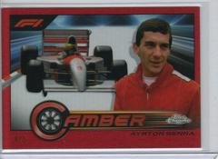Ayrton Senna [Red Refractor] #CAM-AS Racing Cards 2023 Topps Chrome Formula 1 Camber Prices