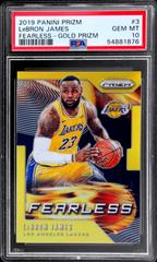 LeBron James [Gold Prizm] #3 Basketball Cards 2019 Panini Prizm Fearless Prices
