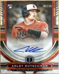 Adley Rutschman [Red] #TA-ARU Baseball Cards 2023 Topps Tribute Autographs Prices