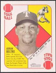 Adrian Beltre [Mini Black Back] #87 Baseball Cards 2015 Topps Heritage '51 Collection Prices