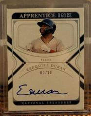 Ezequiel Duran [Holo Silver] Baseball Cards 2022 Panini National Treasures Apprentice Ink Autographs Prices