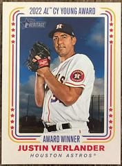 Justin Verlander #AW-4 Baseball Cards 2023 Topps Heritage Award Winners Prices
