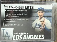 Sandy Koufax #FF-14 Baseball Cards 2019 Topps Five Star Franchise Feats Prices