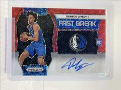 Dereck Lively II [Red] #15 Basketball Cards 2023 Panini Prizm Fast Break Rookie Autograph Prices