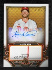 Aaron Nola Baseball Cards 2022 Topps Triple Threads Single Jumbo Relics Autographs Prices