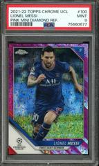 Lionel Messi [Pink Mini Diamond Refractor] Soccer Cards 2021 Topps Chrome UEFA Champions League Prices