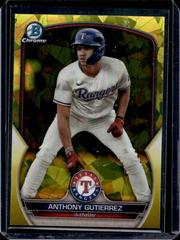 Anthony Gutierrez [Yellow Sapphire] #BDC-100 Baseball Cards 2023 Bowman Draft Chrome Sapphire Prices