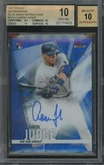 Aaron Judge [Blue Wave Refractor] Baseball Cards 2017 Topps Finest Autographs Prices