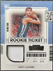Santi Aldama Basketball Cards 2021 Panini Contenders Rookie Ticket Swatches Prices