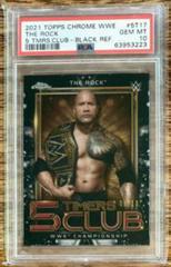 The Rock [Black Refractor] #5T-17 Wrestling Cards 2021 Topps Chrome WWE 5 Timers Club Prices