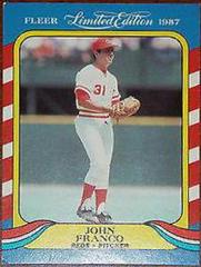 John Franco #14 Baseball Cards 1987 Fleer Limited Edition Prices